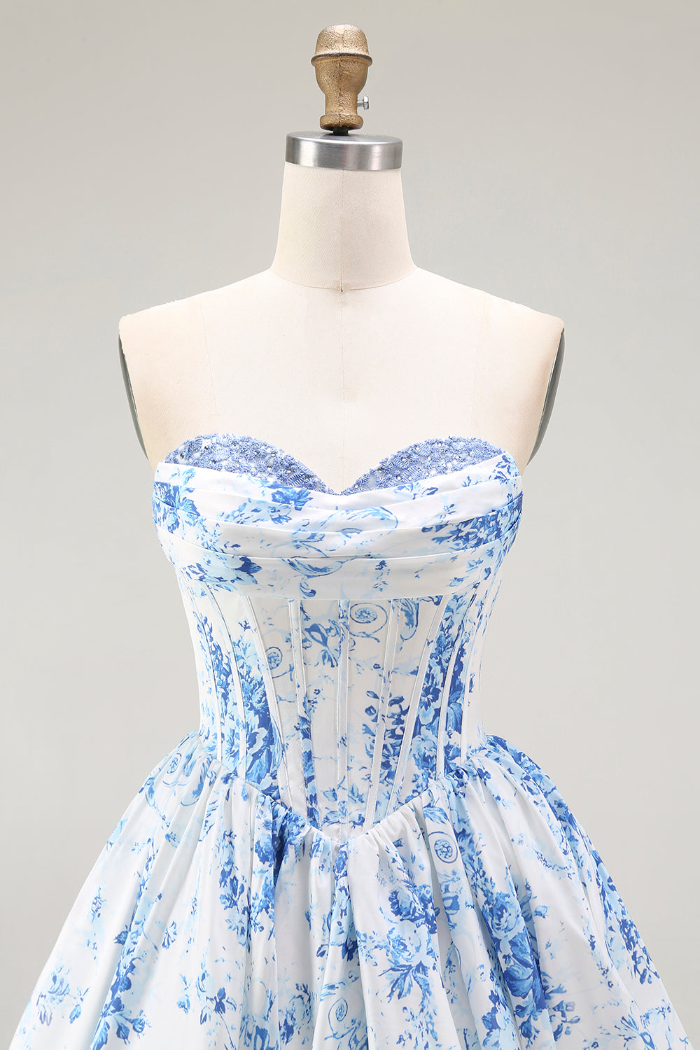 Pink Sweetheart Floral Corset Short Homecoming Dress