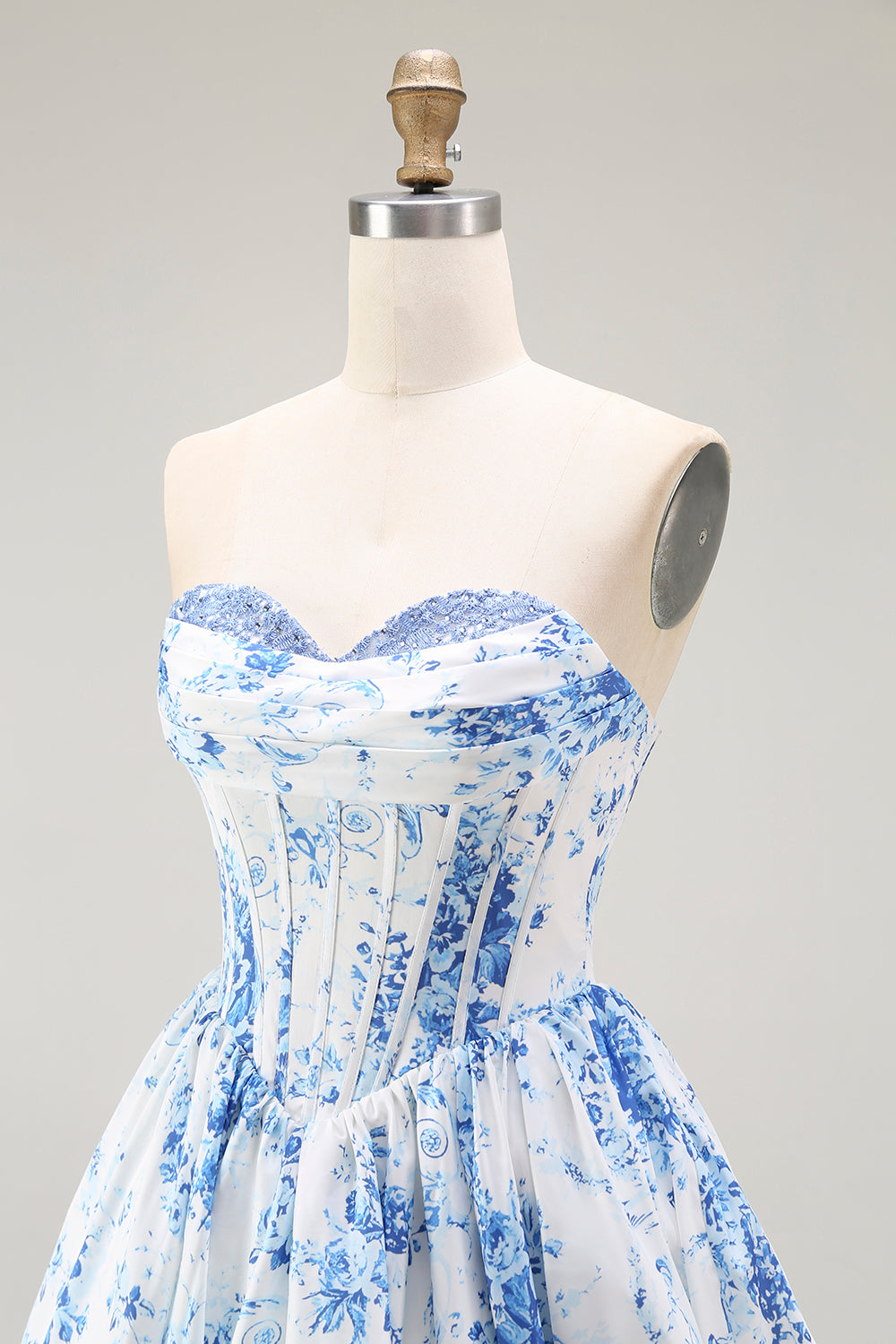 Pink Sweetheart Floral Corset Short Homecoming Dress