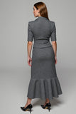 Sparkly Dark Grey 2 Piece Notched Lapel Business Suits