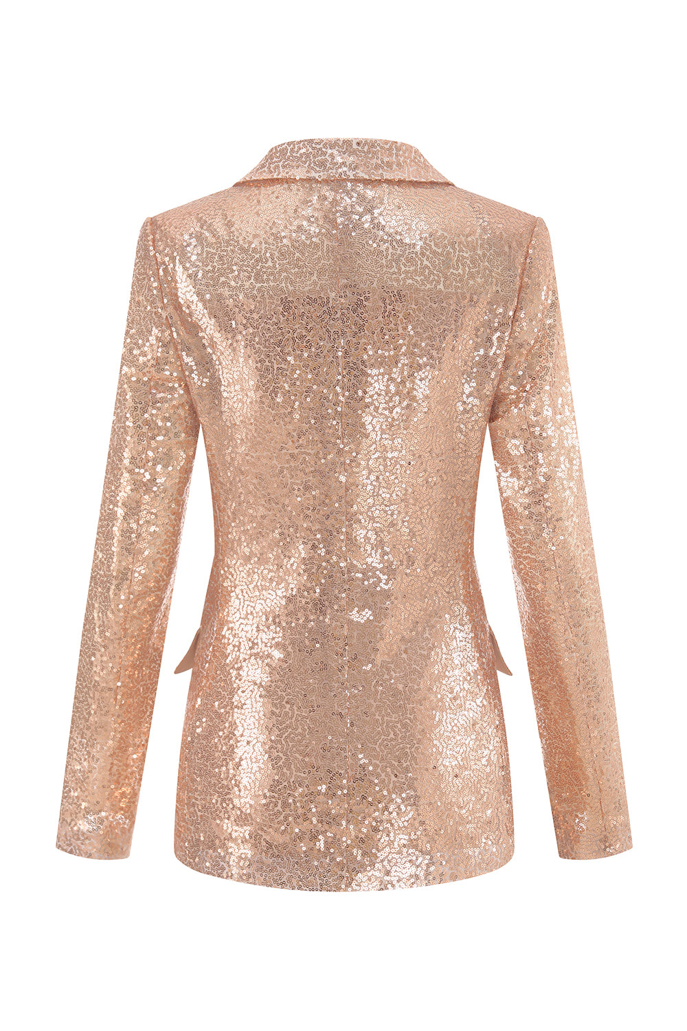 Sparkly Golden Notched Lapel 2 Piece Women Suits