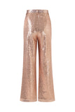 Sparkly Golden Notched Lapel 2 Piece Women Suits
