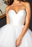 White Sweetheart A Line Short Homecoming Dress