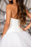 White Tulle A Line Sweetheart Short Homecoming Dress