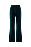 2 Piece Dark Green Velvet Double Breasted Women Prom Suits with Sleeves