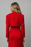 Red 2 Piece A Line Notched Lapel Midi Prom Suits