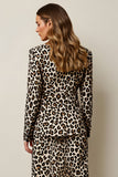 Coffee Leopard 2 Piece Pencil Women Prom Suits