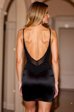 Sparkly Black Corset Tight Short Homecoming Dress with Beading