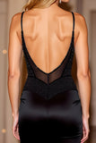 Sparkly Black Corset Tight Short Homecoming Dress with Beading