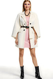 Ivory Notched Lapel Double Breasted Women Blazer