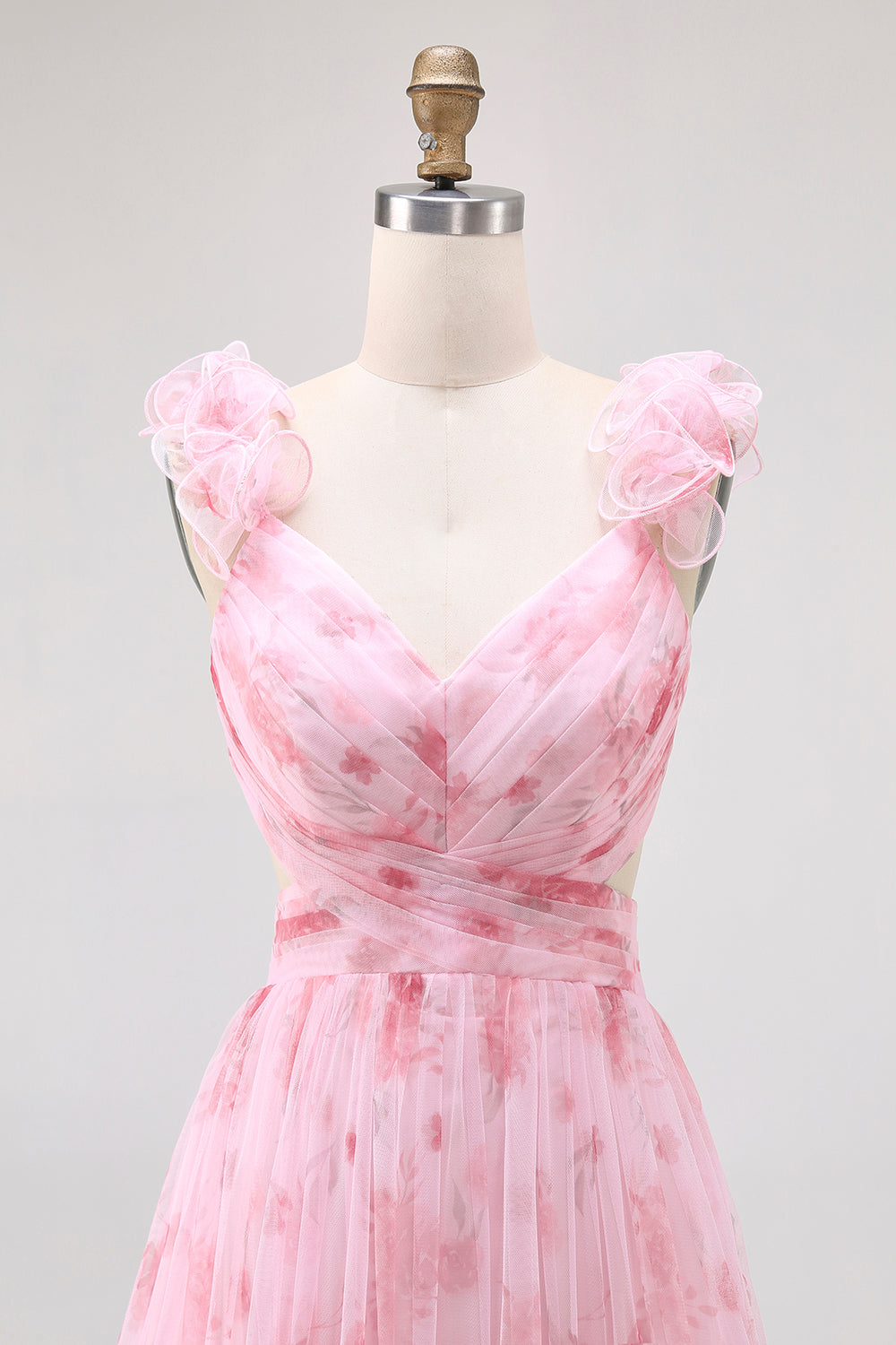Zapakasa Women Blush Floral Chiffon Long Wedding Guest Dress Backless V-Neck A-Line Bridesmaid Dress with Bow Zapakasa Women Blush Floral Chiffon Long Wedding Guest Dress Backless V-Neck A-Line Bridesmaid Dress with Bow