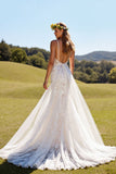 Ivory Mermaid Lace Corset Sweep Train Wedding Dress