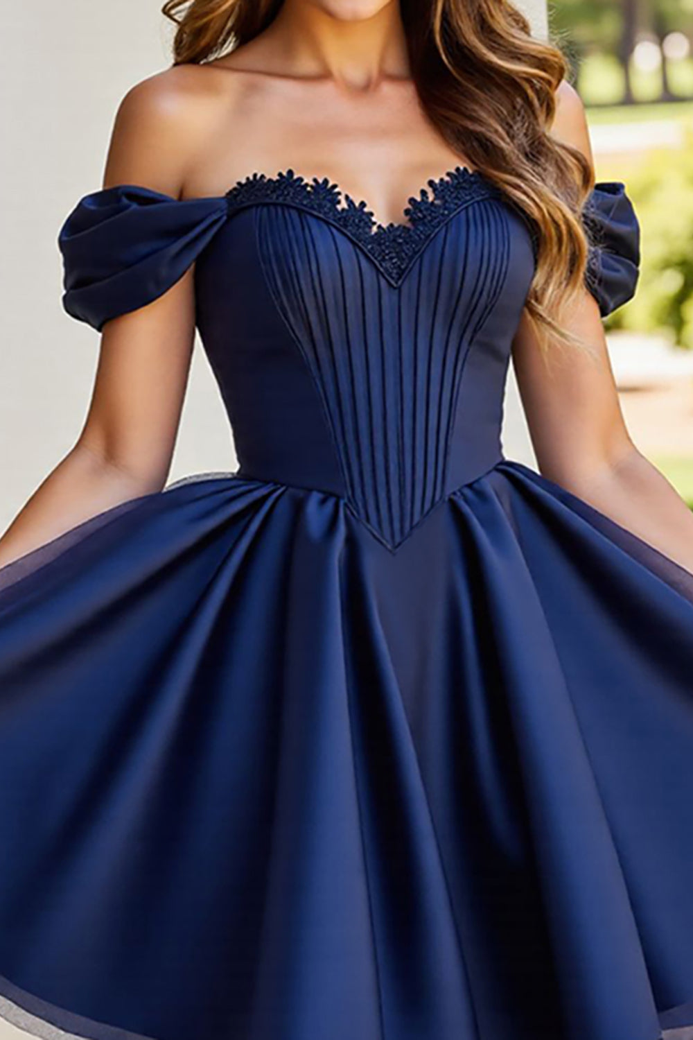 Black Tulle Corset A Line Short Homecoming Dress