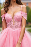Blush Corset Tulle Detachable Sleeves Short Homecoming Dress with Lace