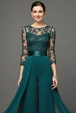 Navy Chiffon Mother of the Bride Pantsuits with Appliques