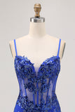 Sparkly Black Corset Tight Spaghetti Straps Short Homecoming Dress with Lace