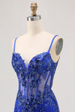 Sparkly Black Corset Tight Spaghetti Straps Short Homecoming Dress with Lace