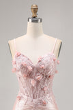 Pink Corset Satin Floral Short Tight Homecoming Dress