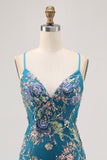 Sparkly Black Beaded Floral Short Tight Homecoming Dress with Sequins