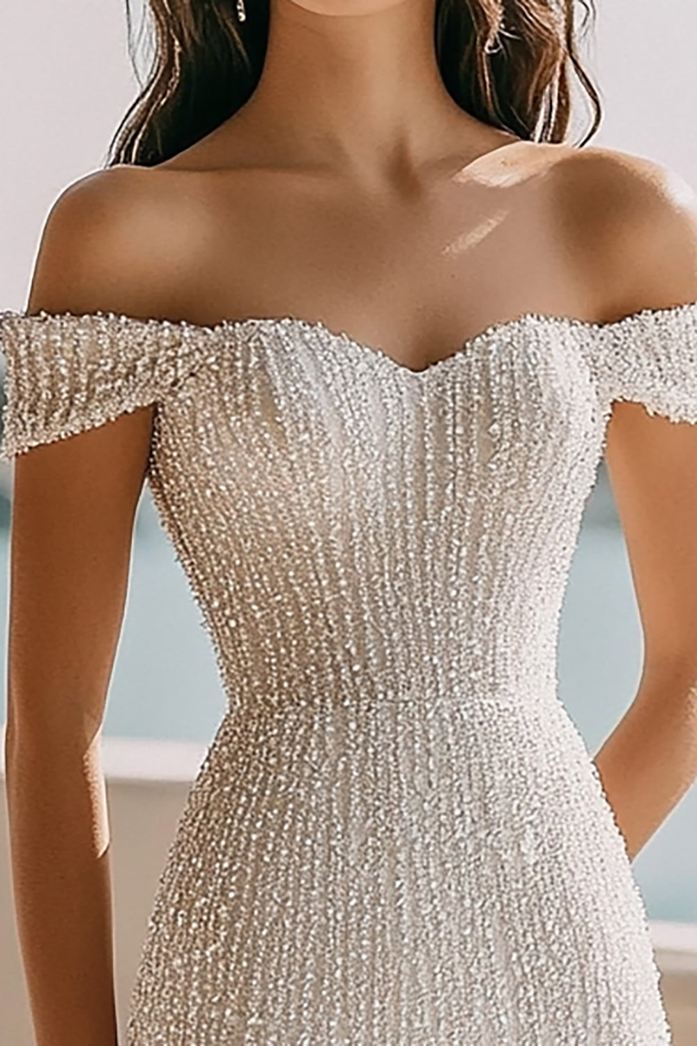 sparkly bridal shower dress Beach Bride Confte