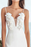 Satin Bodycon Ivory Floral Midi Bridal Shower Dress