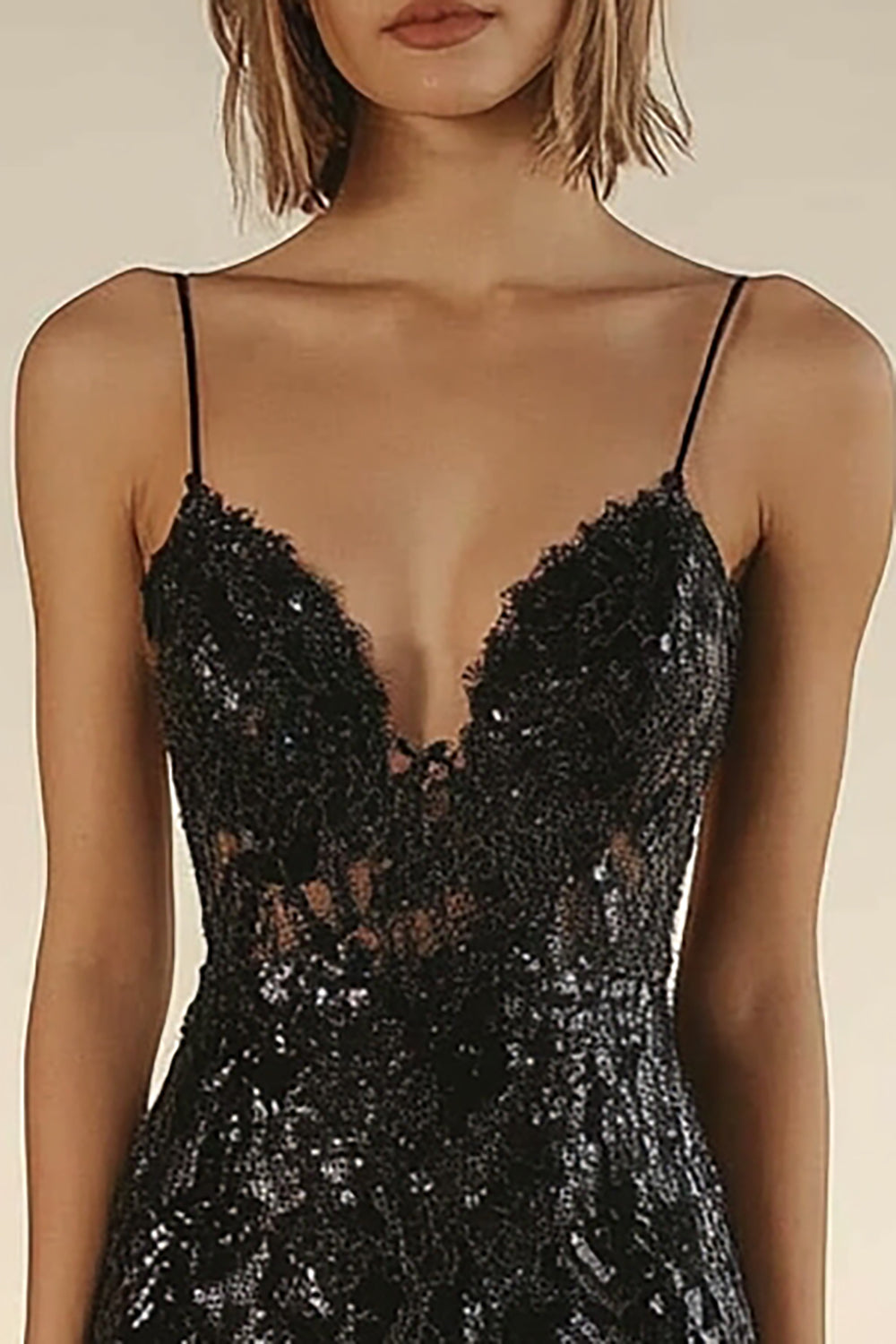 Black Lace Spaghetti Straps Tight Short Cocktail Dress