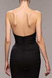 Black Sweetheart Mermaid Long Evening Dress with Slit