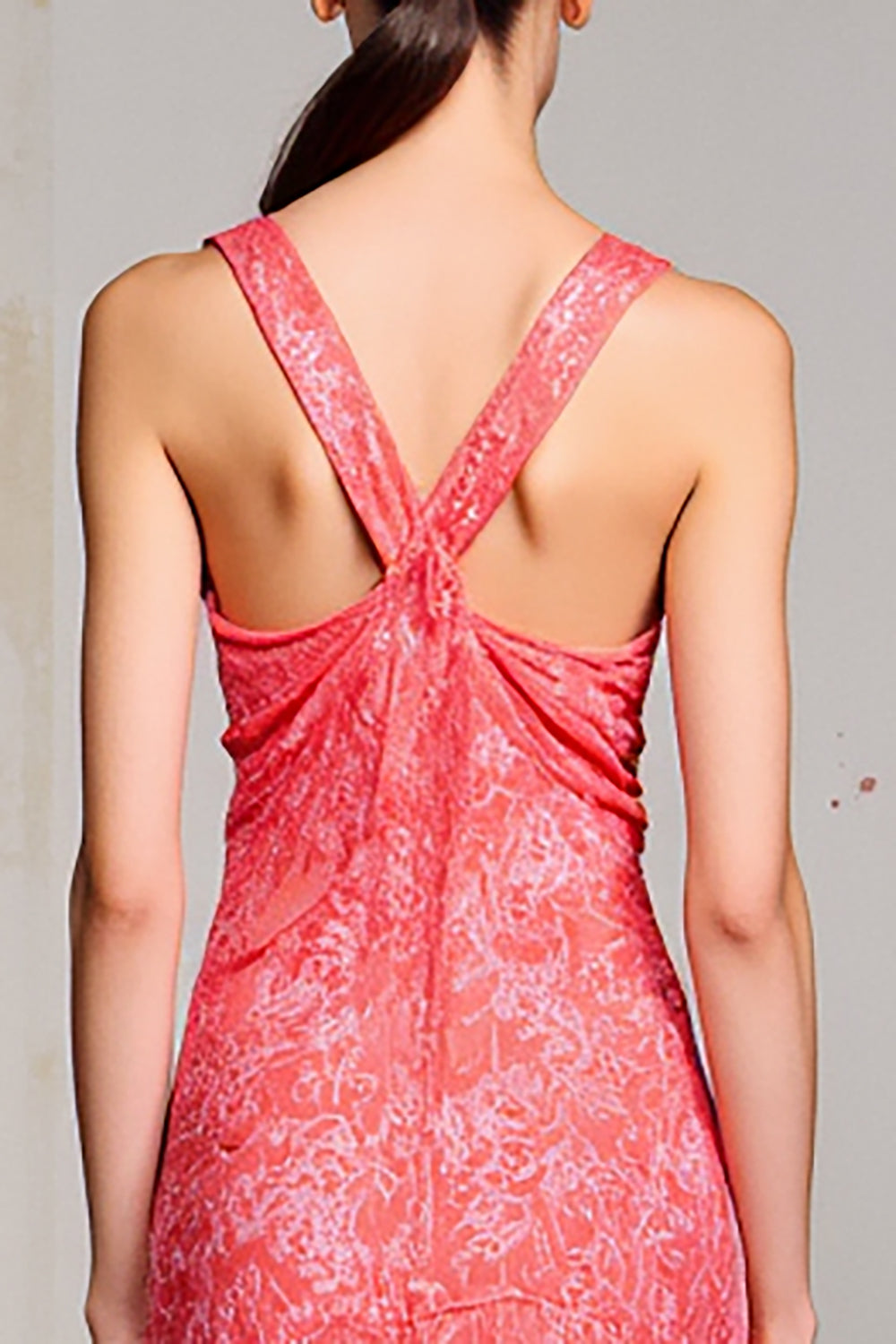 Pink Sheath Ruched Long Wedding Guest Dress