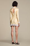 Champgane Bodycon Long Sleeves Wedding Guest Dres