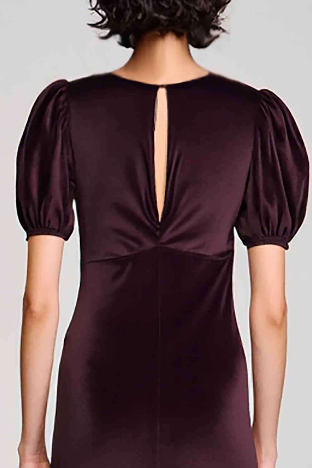Velvet Burgundy Sheath Long Wedding Guest Dress