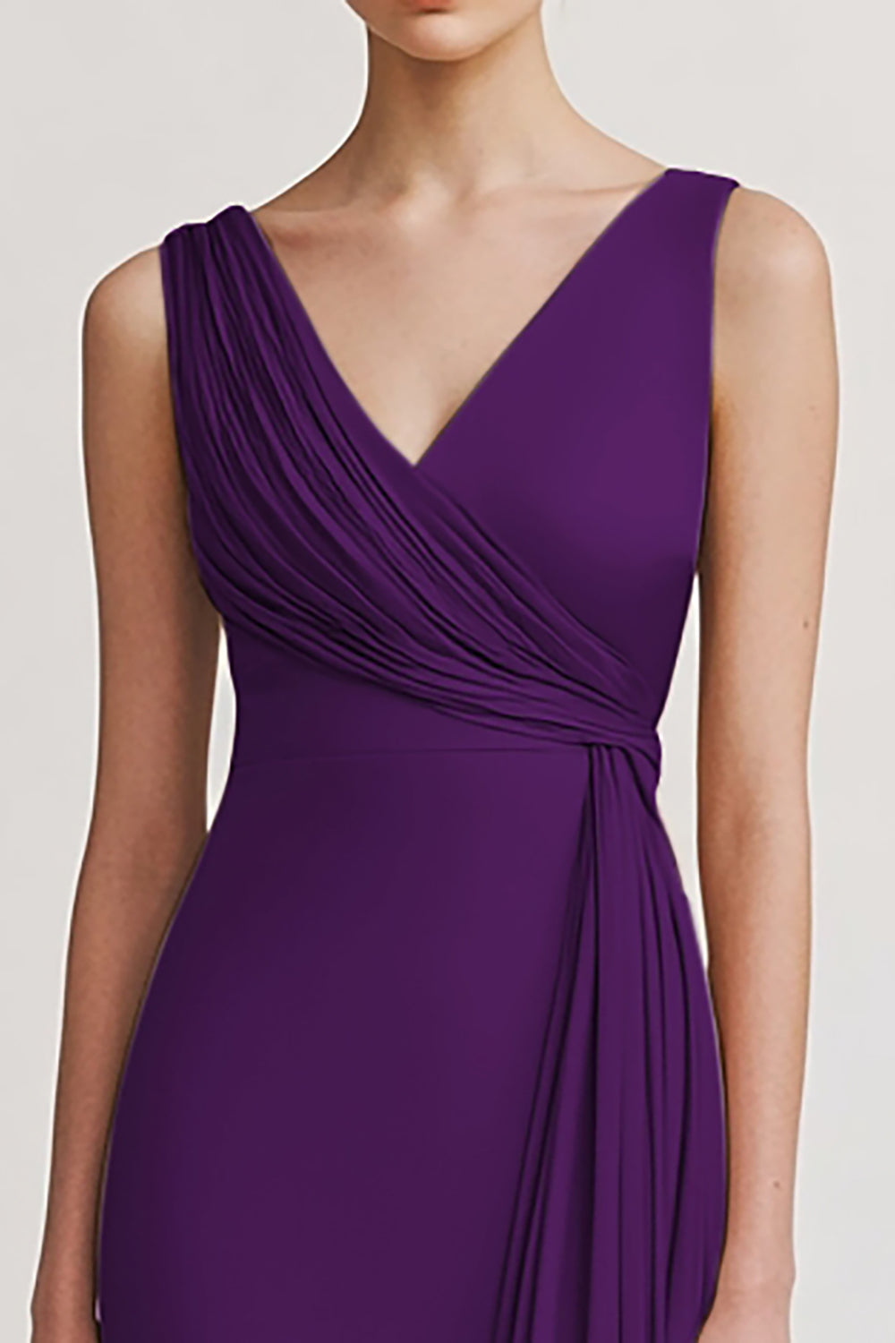 Black V Neck Long Sheath Evening Dress with Ruffles