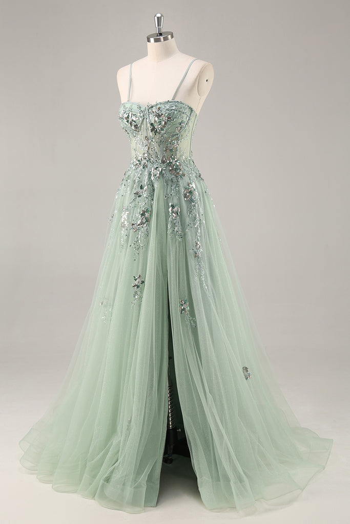 Trendy A Line Sweetheart Navy Corset Prom Dress with Appliques Ruffles main image 1