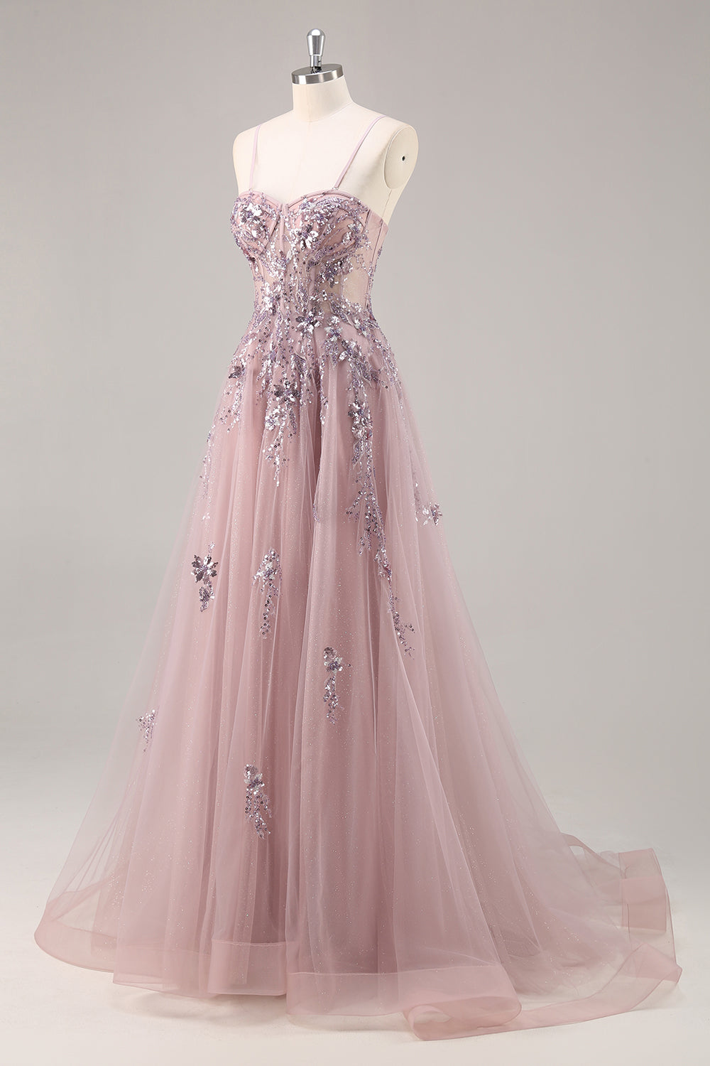 Sparkly Navy Corset Sweetheart Long Prom Dress with Appliques
