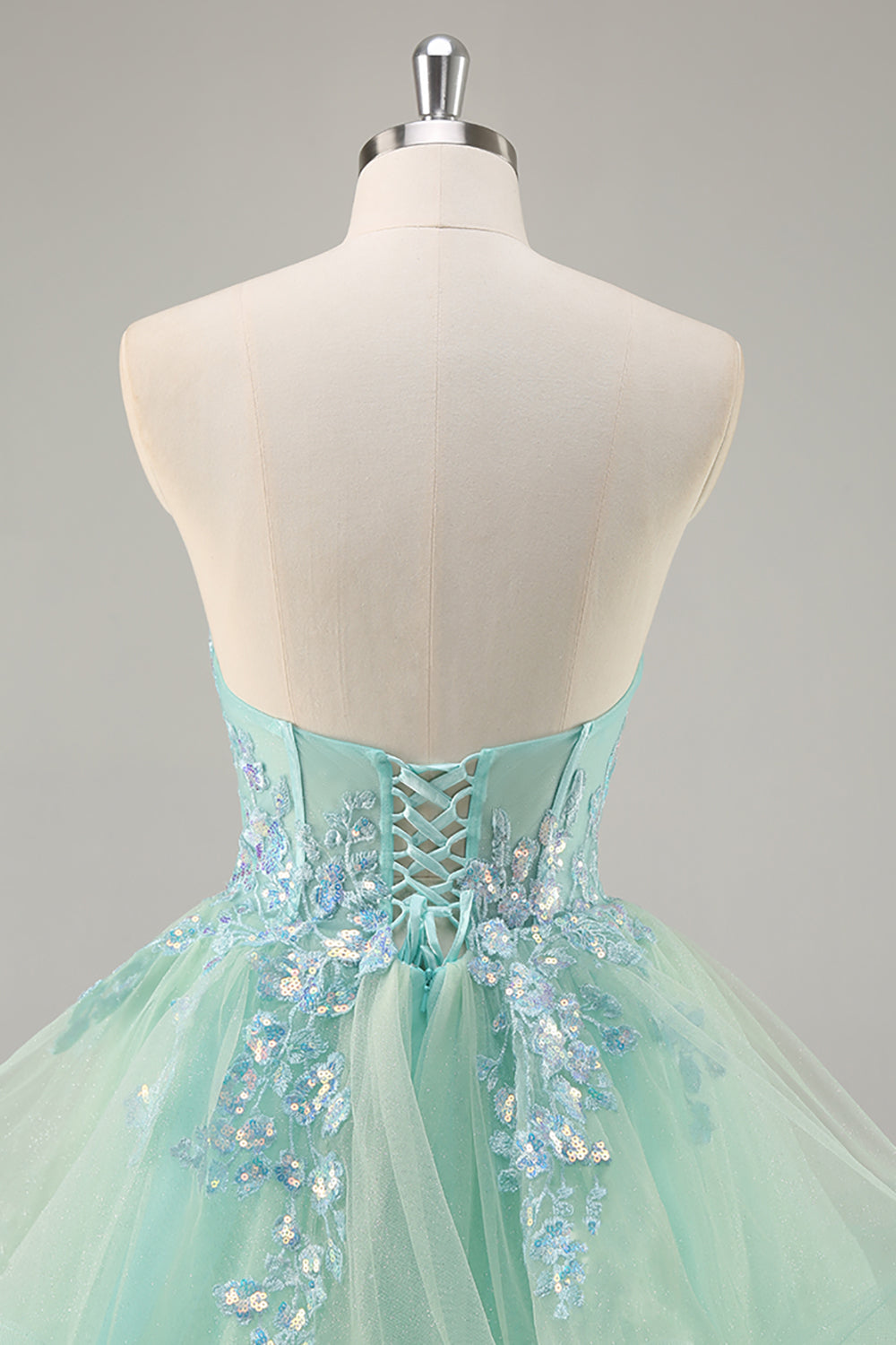 Zapakasa Women Sparkly Green Corset Long Prom Dress with Appliques Strapless A Line Formal Dress Zapakasa Women Sparkly Green Corset Long Prom Dress with Appliques Strapless A Line Formal Dress