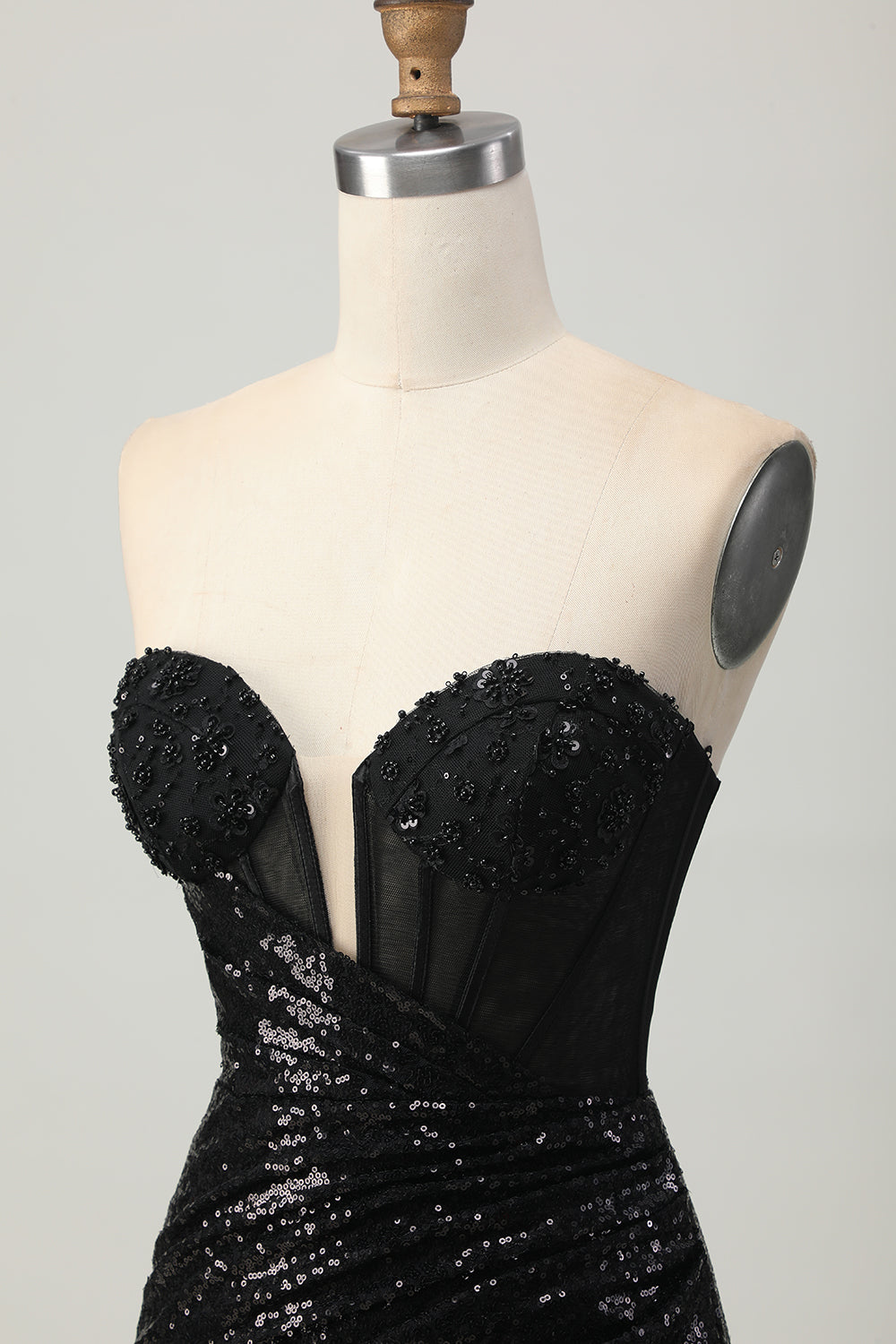 Sparkly Black Sequins Sweetheart Tight Short Homecoming Dress