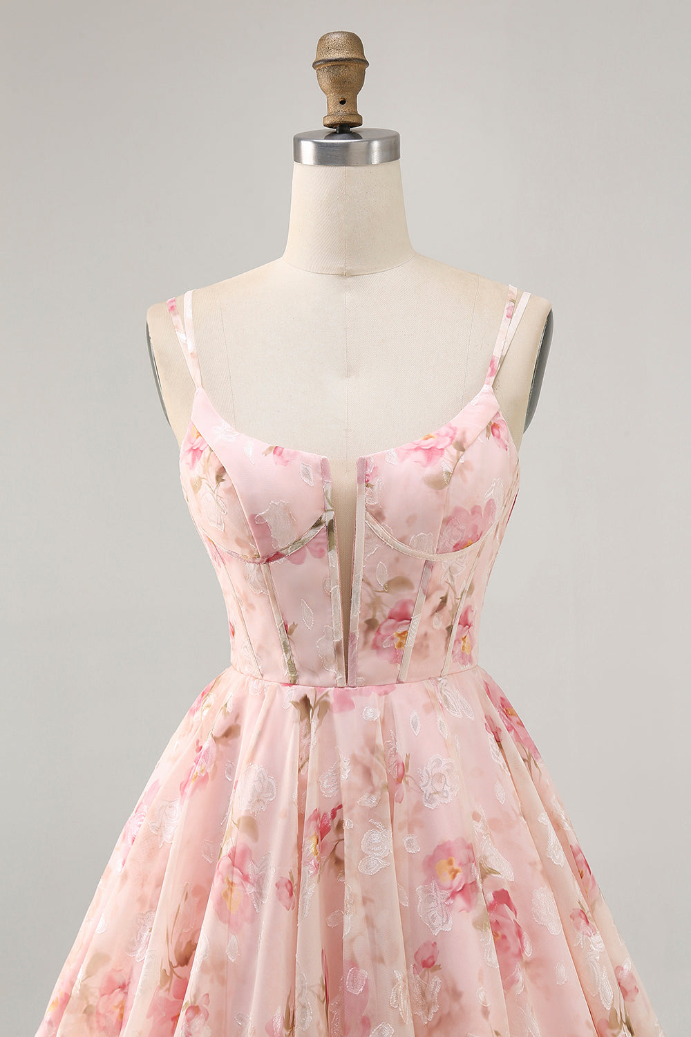 Zapakasa Women Blush Floral Short Corset Homecoming Dress A Line Chiffon Spaghetti Straps Lace Up Back Cocktail Dress Zapakasa Women Blush Floral Short Corset Homecoming Dress A Line Chiffon Spaghetti Straps Lace Up Back Cocktail Dress
