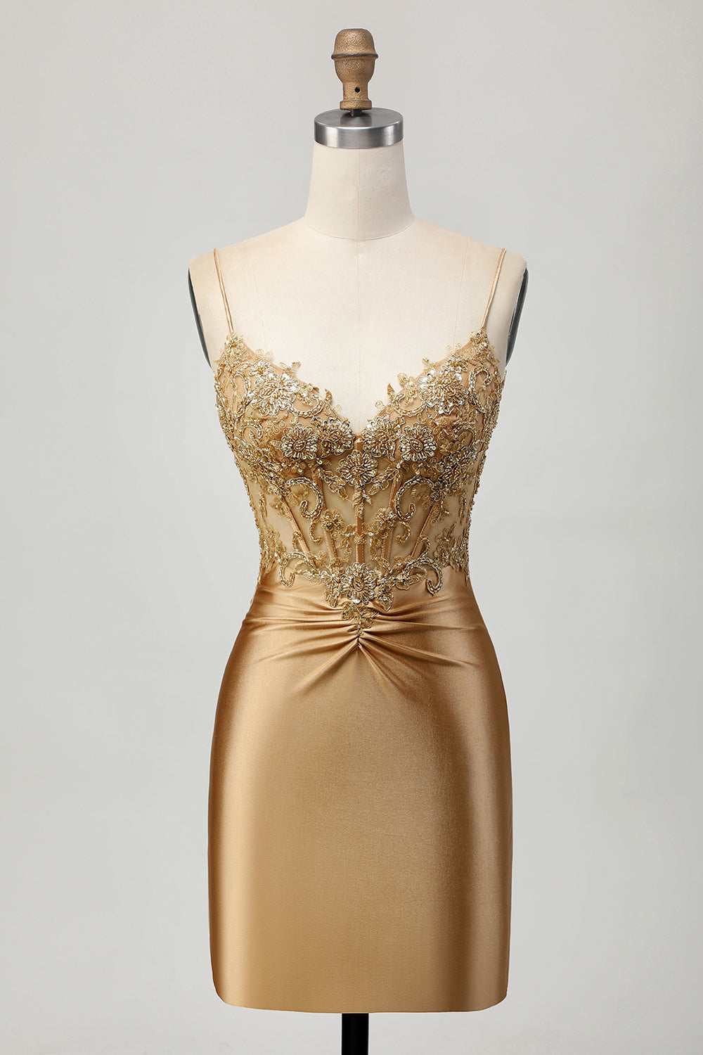 Zapaka Women Golden Bodycon Homecoming Dress with Lace Up Back Sequins Corset Appliqued Short Prom Dress, Golden / US22W Zapaka Women Golden Bodycon Homecoming Dress with Lace Up Back Sequins Corset Appliqued Short Prom Dress, Golden / US22W