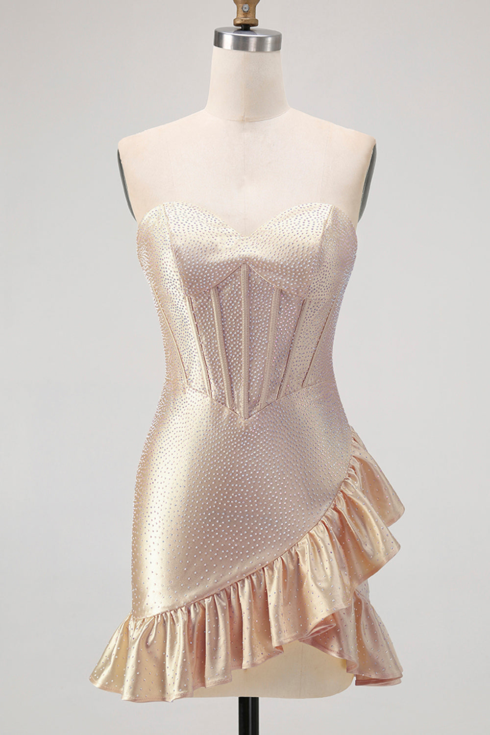 Sparkly Yellow Corset Sweetheart Short Homecoming Dress with Beading