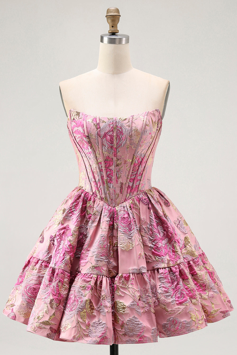 Blush Corset A Line Fluffy Short Homecoming Dress