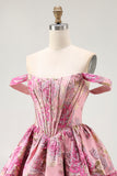 Blush Corset A Line Fluffy Short Homecoming Dress