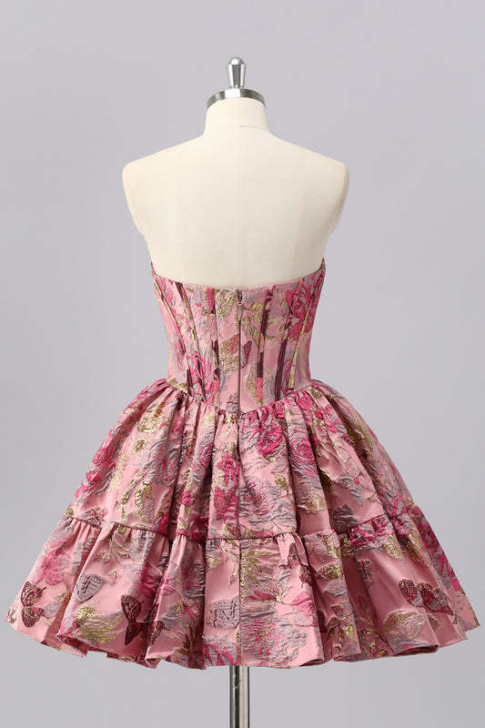 Blush A Line Corset Sweetheart Short Homecoming Dress