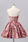 Blush A Line Corset Sweetheart Short Homecoming Dress
