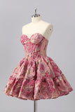 Blush A Line Corset Sweetheart Short Homecoming Dress