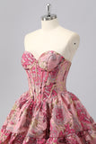 Blush A Line Corset Sweetheart Short Homecoming Dress