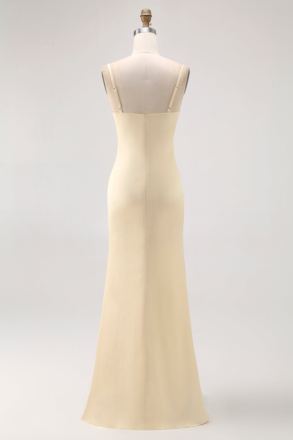 Daffodil Mermaid Ruched Long Wedding Guest Dress with Slit