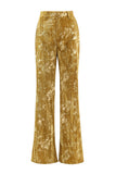 Sparkly Yellow 2 Piece Notched Lapel Women Prom Suits