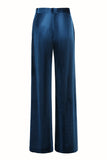 Peacock Blue 2 Piece Velvet Notched Lapel Women Prom Suits
