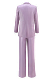 Wisteria 2 Piece Satin Peak Lapel Women Prom Suits