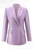 Wisteria 2 Piece Satin Peak Lapel Women Prom Suits