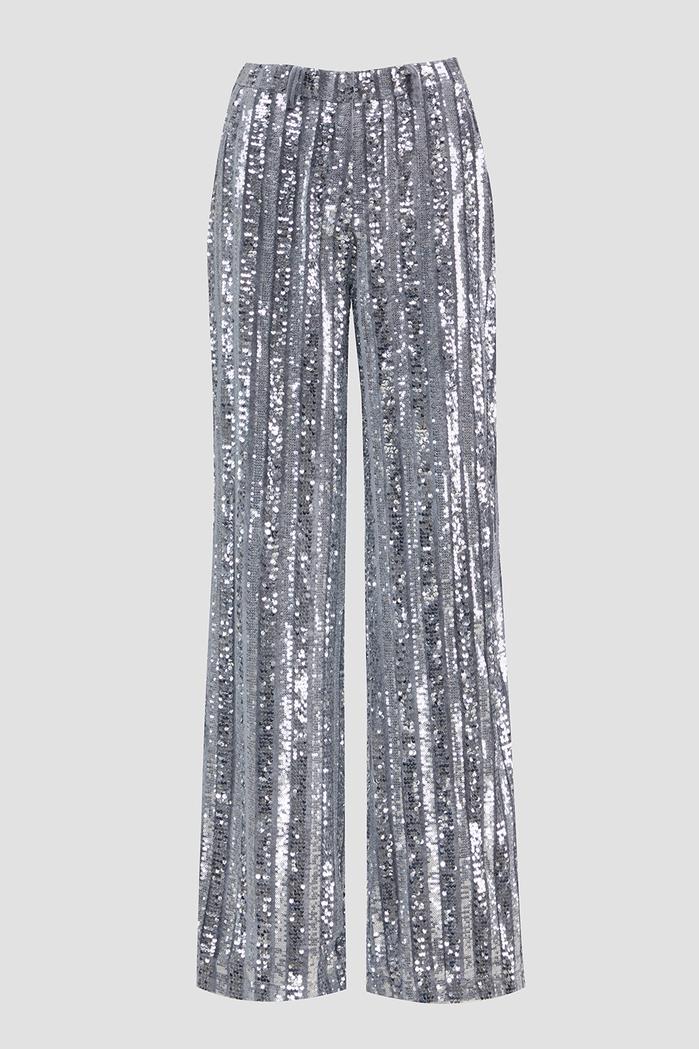 Sparkly Silver 2 Piece Sequin Peak Lapel Women Prom Suits