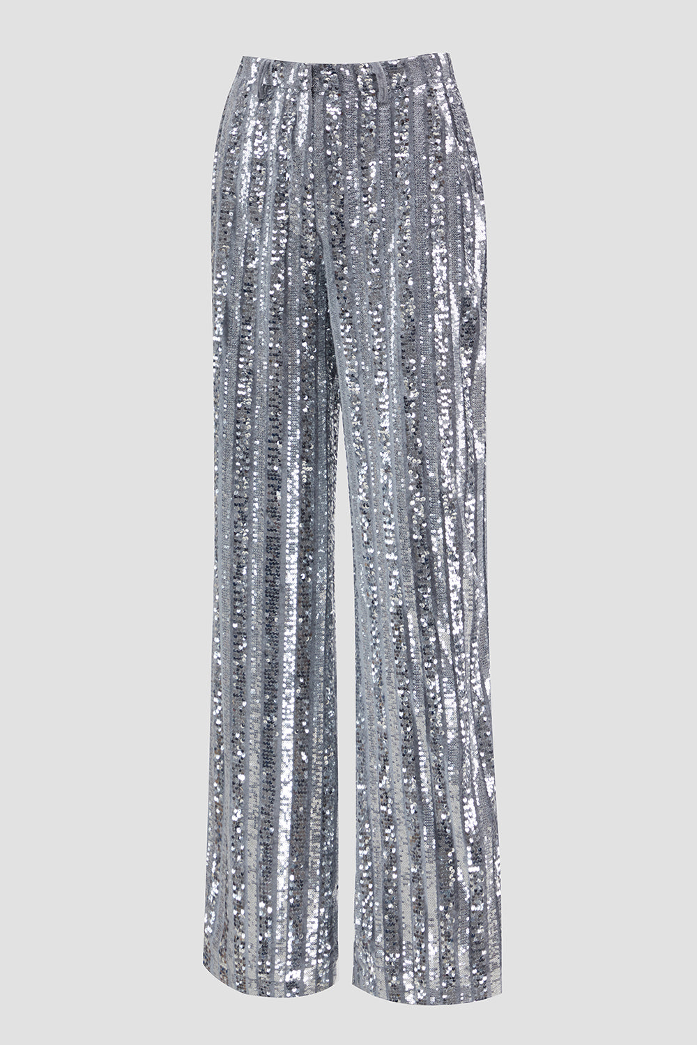 Sparkly Silver 2 Piece Sequin Peak Lapel Women Prom Suits